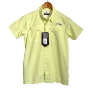 Habit Youth Sandy Shoals Short Sleeve Shirt Sz Large Luminary Green Vented NWT